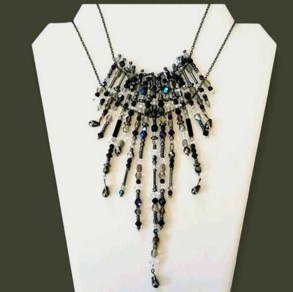Hand Crafted Boho Ethereal Festival Beaded Choker Necklace